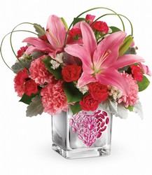 Teleflora's Jeweled Heart Bouquet from Backstage Florist in Richardson, Texas